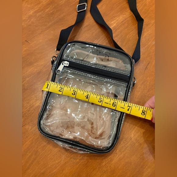 Clear Crossbody Stadium Bag with Black Trim - Picture 6 of 10